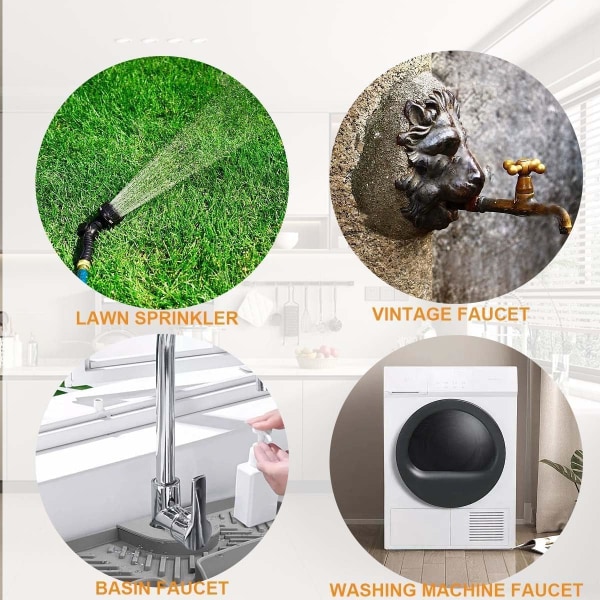 ces 3/4 tommer Universal Haneforbindelser, Messing Hanekobling, Hane-adapter, Husholdningskobling, til Blander, Rør-adapter 3/4 Inch (4 Pcs)