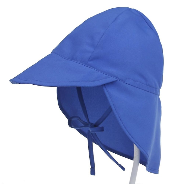 Baby aurinkohattu Upf 50+ suoja, säädettävä Baby Summer Beach Ultra-ohut hengittävä hattu, uima-altaan aurinkohattu, cap ympärysmitta 48-54 cm (sininen)