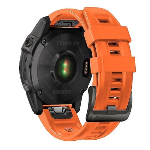 Til Fenix5/6/7/7x/6x/5X Rem 26mm Silikonerem Orange