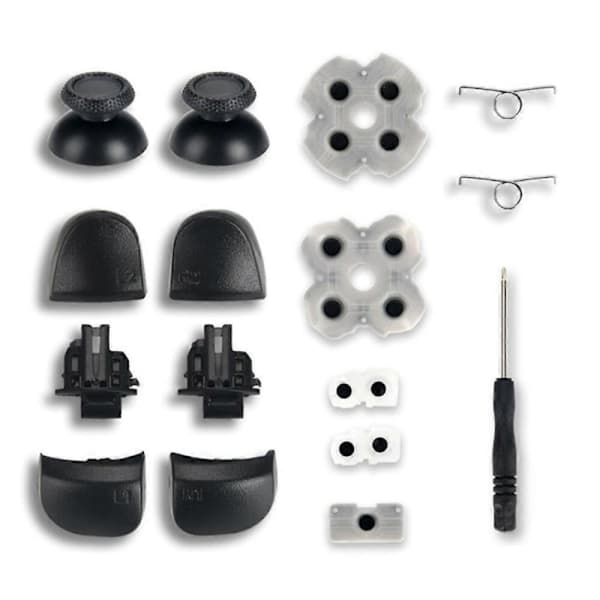 Ledende gummi 1-L1 R2-udløser til PS5-controller-spilknap med 2 fjedre