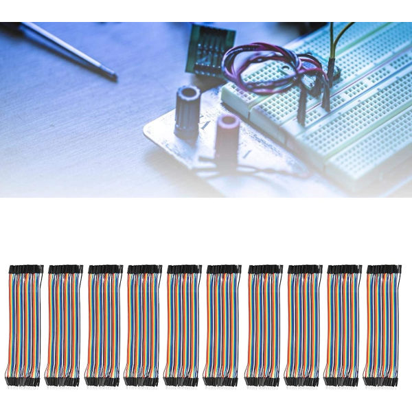 40p Farve Dupont Ledning 2.54mm Brødbord Kabel Matchende Sæt Han Til Hun Forbindelseskabel Til Computer Elektronik 10 Styk Sæt