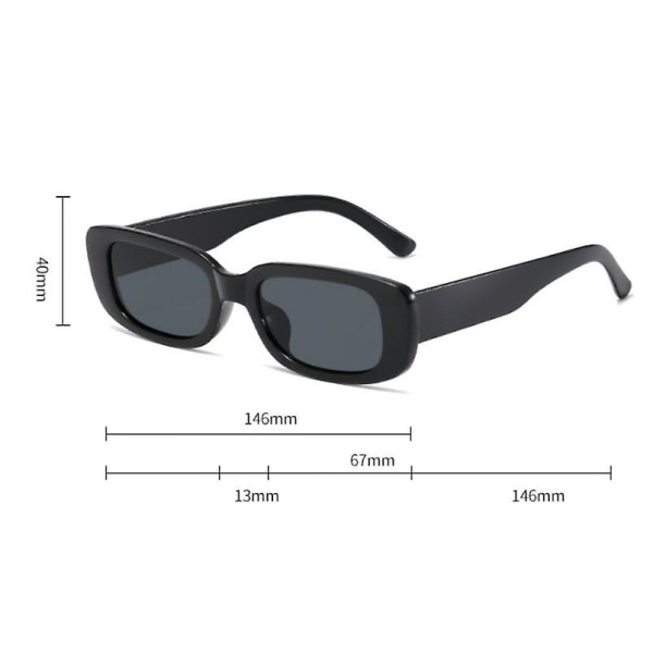 Leopardinnfatning Tea-long Keeper rektangulære solbriller Uv385 beskyttelse Retro kjørebriller for kvinner
