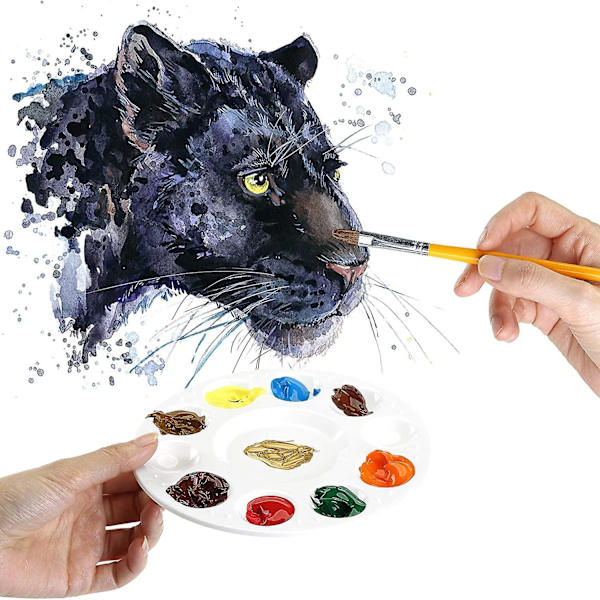 Plastmalingspaletter, kunstmalingspalett, blandet palett, 2 stk fargepaletter
