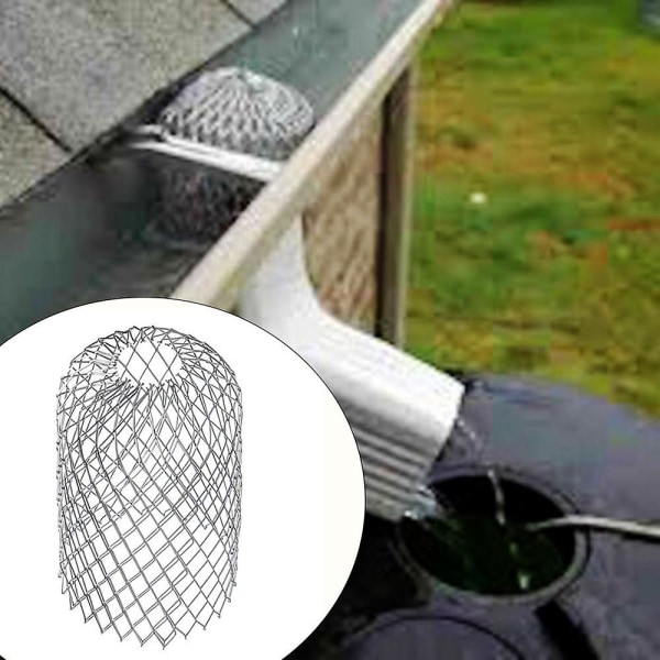4 fleksible aluminiumsrende filtre Diameter 8 cm gitter Trådnet Stop Løvsi Sil Bladbeskyttelse Rendedæksel til at beskytte tagrenden mod blade Ro