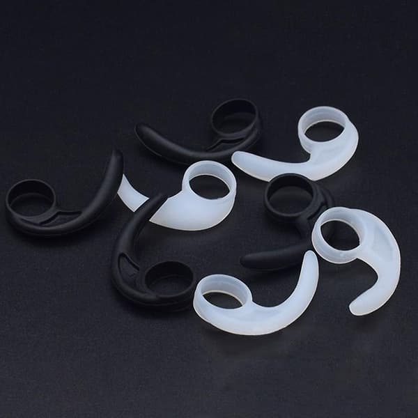 Erstatnings ørekroker 10mm Silikon Fleksibel Øreplugg Klemme Erstatning Black Medium