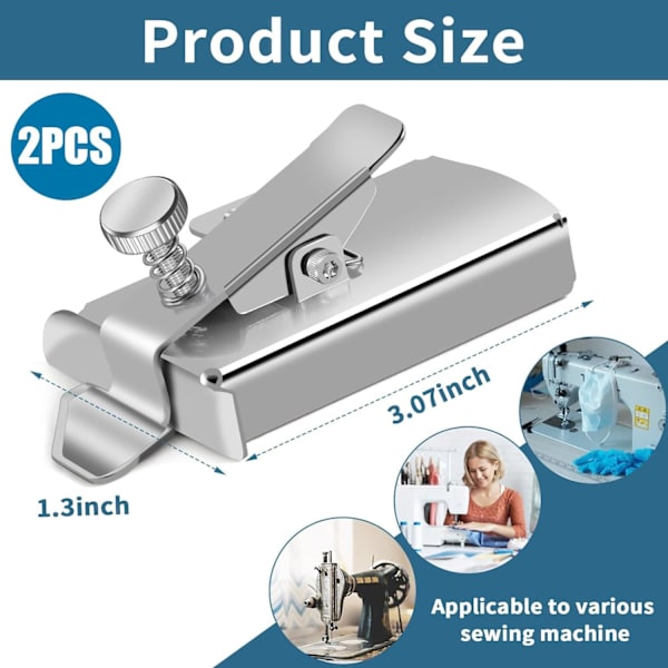 2 stk magnetisk sømguide, magnetisk sømguide, magnetisk sømguide, symaskinrådverktøy, sytilbehør for symaskin, Se Magnetic Seam Guide (2 Pieces)