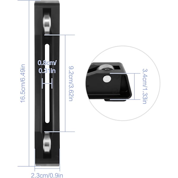2 stk. 3D-printer spoleholder 3D-printer forsyninger beslag spole leje printer filament holder til PLA/ABS/TPU/andre 3D-printmaterialer Black