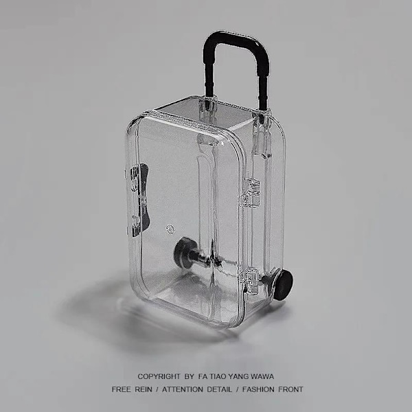 Mini Trolley Smykkeskrin, Transparent, 2 stk