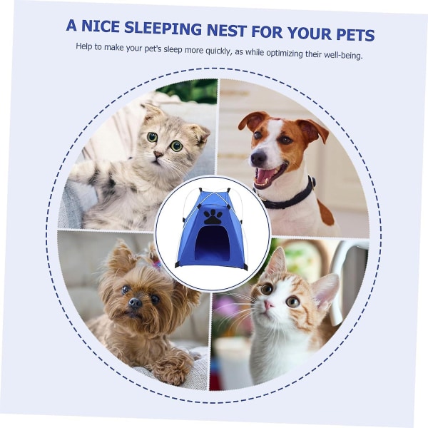 Blått husdjurstält utomhus tipi inomhustält katttält för utomhuskatt Tält för inomhuskatter Sommar hustält för husdjur