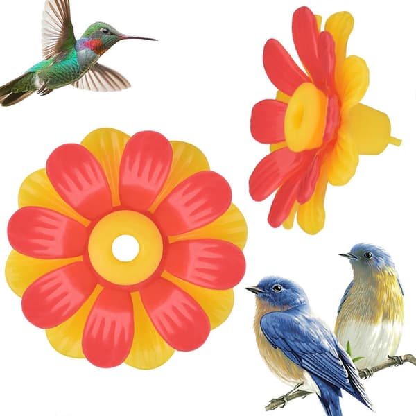 9/30 stk. farverige udskiftningsblomster til kolibrifoderautomat Vand kan udskiftes blomstersæt til udendørs foderautomat i haven