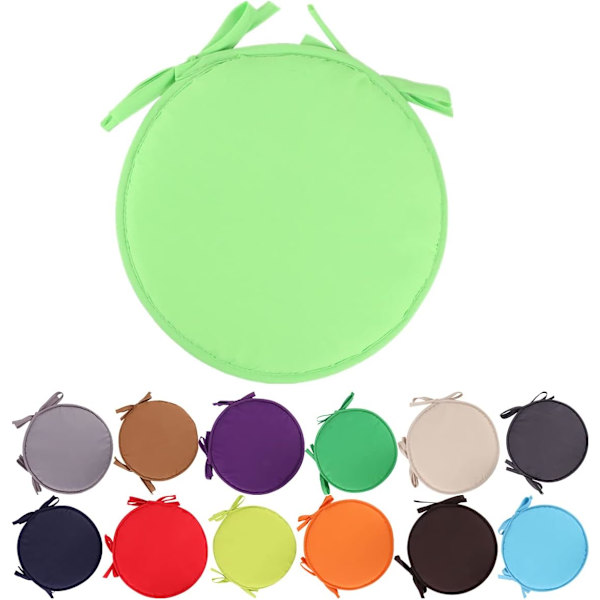 Färgglada inomhus/utomhus stolsdynor runda sittdynor trädgård uteplats hemkuddar - diameter 30cm/38cm, uteplatsmöbler kuddfodral, runda sittdynor Light Green 30cm