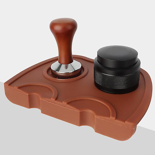 Silikone Espressomåtte, Kaffetampemåtte, Silikone Kaffetampermåtte, Espresso Silikone Måtte Kaffe (1 stk, Sort)