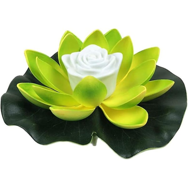Gröna konstgjorda flytande näckrosor, Lotus Pond Lights, Led Floating Water Lilies för Lotus Pond, Trädgård/pool/fontän/akvarium, Lotus Moss Floatin