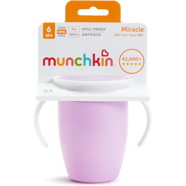 360 Sippy Cup, Harjoittelukuppi Taaperolle, BPA-Vapaa Vauva- ja Taaperokuppi Kahvoilla, Vuotamaton Kuppi, Astianpesukoneenkestävä Vauvakuppi, Vuotamaton Lapsille