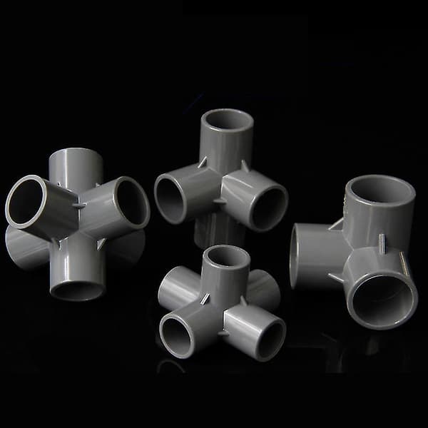 PVC-rørforbindelsesstykker 3 4 5 6-vejs slangesplitter 20-50 mm havevandingsrørforbindelse adapter DIY hyldeforbindelse 25 mm 25 mm 25mm 6 Way8