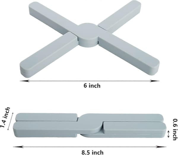 6-pak foldbare silikone coasters, varmebestandige foldbare coasters til varme retter, gryder og pander