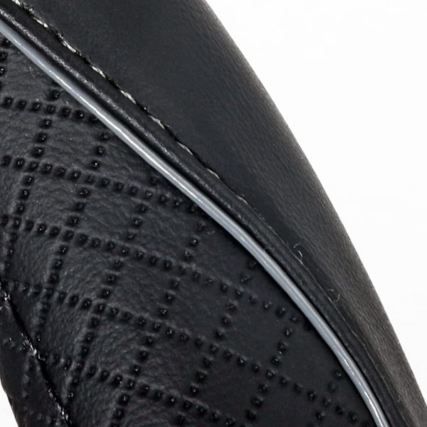 Gomass Bilstryrskydd, halkfritt, säkert, mjukt, andningsbart, kraftigt, tjockt, heltäckande, sportstil (svart med grå linje) Black With Gray Line