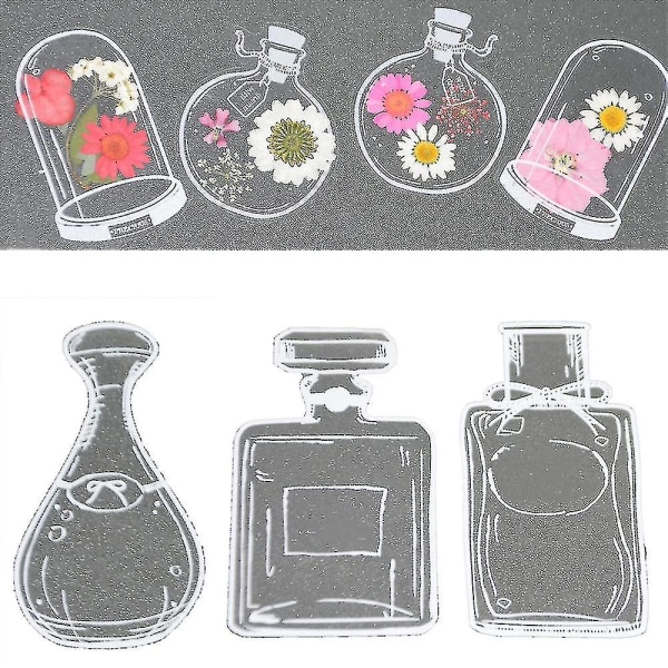 30st Transparenta bokmärken för torkade blommor, handgjorda DIY-bokmärken
