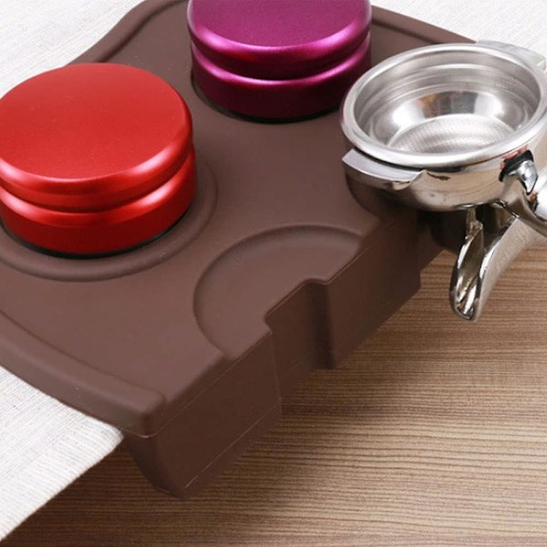 Silikone Espressomåtte, Kaffetampemåtte, Silikone Kaffetampermåtte, Espresso Silikone Måtte Kaffe (1 stk, Sort)