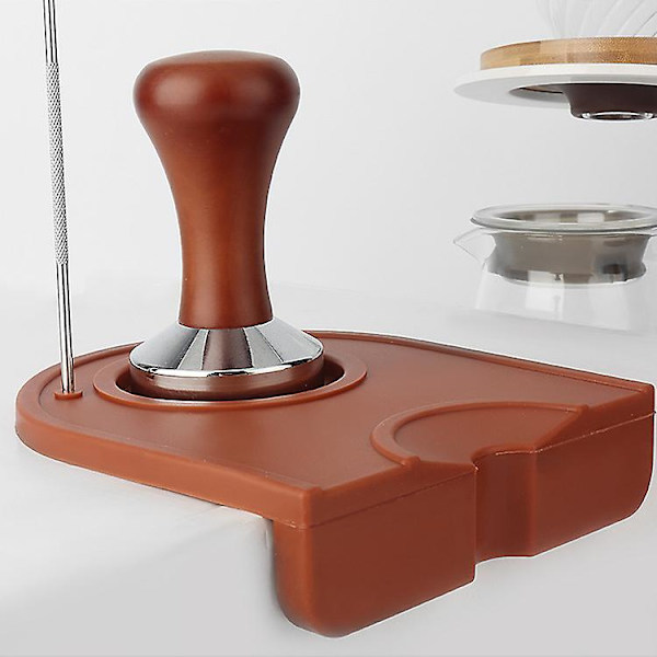 Silikone Espressomåtte, Kaffetampemåtte, Silikone Kaffetampermåtte, Espresso Silikone Måtte Kaffe (1 stk, Sort)