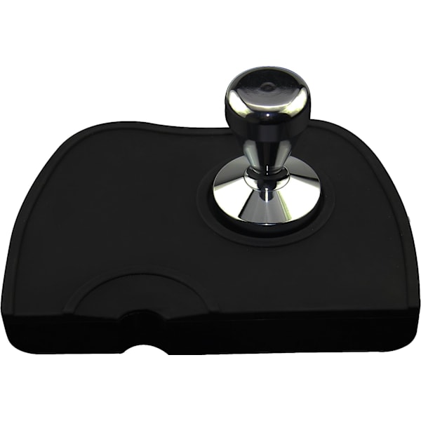 Silikone kaffemåtte, espressomåtte i silikone 8 tommer x 6 tommer, espressomåtte, kaffemåtte Black Single Slot