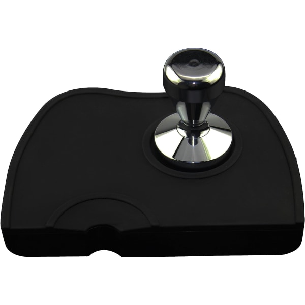 Silikonkaffetampermatte, Espressosilikonmatte 8 tommer X 6 tommer, Espressotampermatte, Kaffetampermatte Black Single Slot