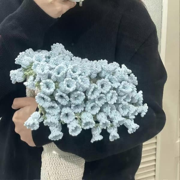 Blomstertæppe Hæklesæt Rosebuket Tæppe DIY Sæt Hæklet Buket Plaid Håndværkssæt D