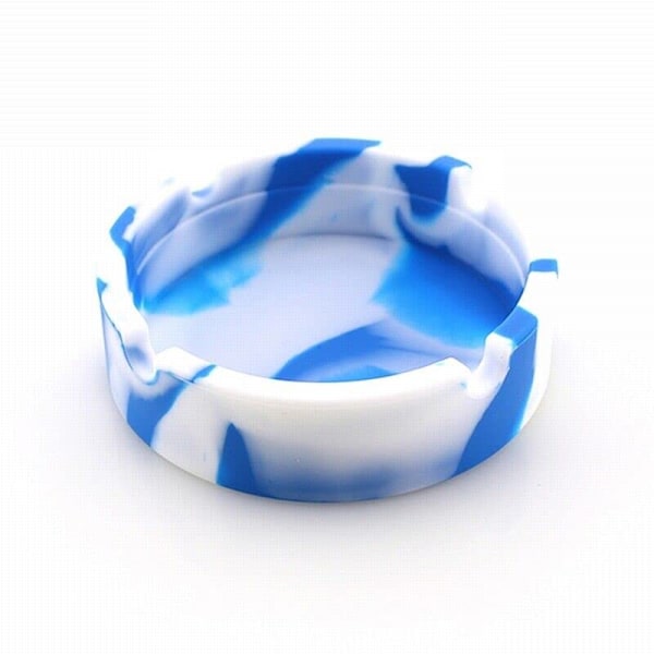 Silikon Värmebeständig Askkopp - Okrossbar & Tvättbar Askkopp för Utomhusbruk, Restaurang, Inomhus och Mer 8.3 x 2.3cm (3.26 x 0.9 Tum) blue