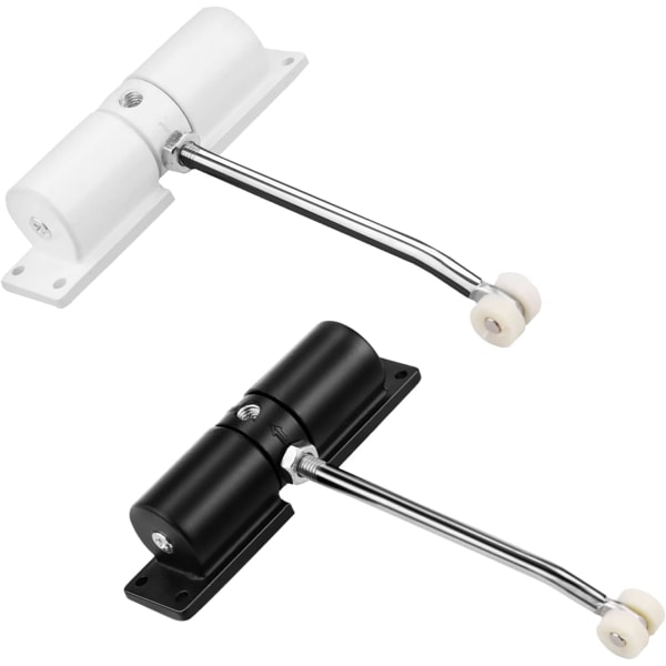 Automatisk dörrstängare, justerbar dörrfjäderstängare för innerdörr, tyst automatisk dörrstängning för dörrvikter 20-35 kg, med justeringsro White Black