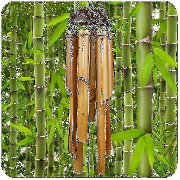 Tuulikellot bambu, koristeellinen puutarhaan ja parvekkeelle