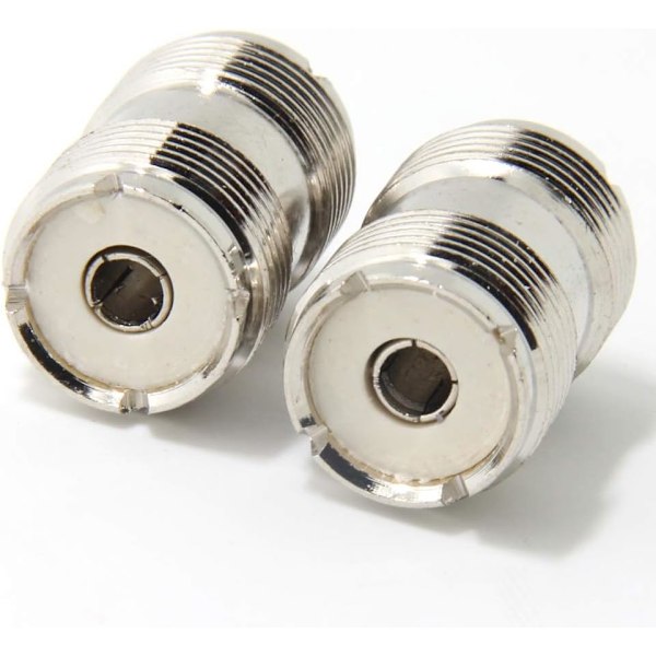 UHF PL-259 hun til UHF PL-259 hun koaksial adapter konnektor koblingssamler til CB Ham radioantenne 2-pak