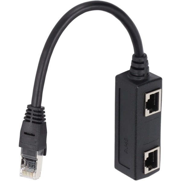 Rj45 Splitter-kontakt, 1 port hann til 2 port hunn nettverk hjemmekontor Ethernet-kontakt, for Cat7 nettverkskabel Ethernet-splitter for alle nettverk
