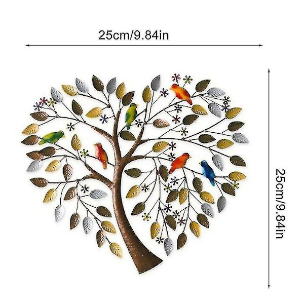 Familietre Livets Hjerteform Veggpynt Hjem Kunst Dcor