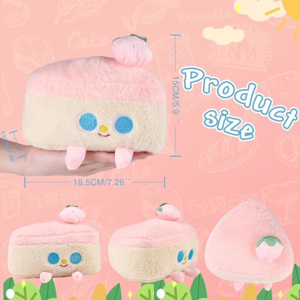 Kakku Täytetyt Pehmolelut, Ihanat Ruoka Pehmolelut Lapsille, Hauskat Pehmolelut Tyynyt Pehmeät Leivät Plushies Lahjoina Pojille Tytöille Tyttöystävälle Cake