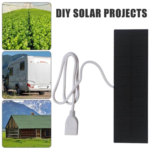 1W solpaneloplader USB-interface Høj konverteringseffektivitet Vandtæt Bærbar Mini Solar