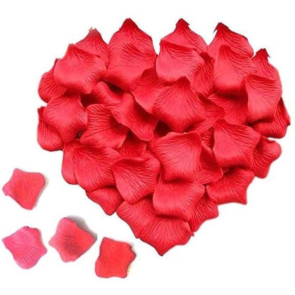 Kunstige blomster Silkeblomster - 3000 stykker lyserøde rosenblade til pynt til bryllupsfest og romantisk atmosfære på Valentinsdag