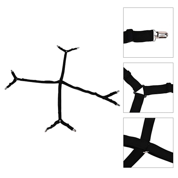 Sengeslagsfastgørelse Gardin Sofa Pude Klip Justerbar Lagenstrop Elastisk Lagenholder