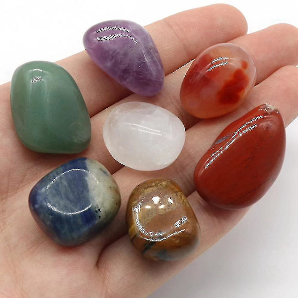 Syv Chakra Sæt Naturlig Aura Blandet Krystal Hjemmedekoration