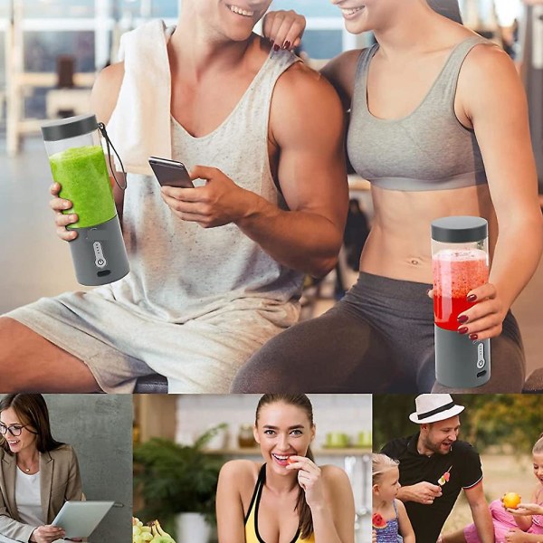 Kraftig bærbar blender for shakes og smoothies, personlig blender med oppladbart batteri