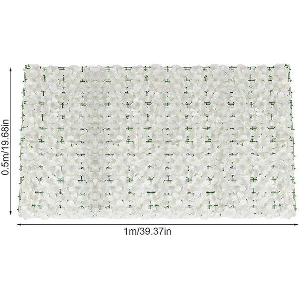 Kunstig blomstergjerde spilegjerde gjerdepaneler hagegjerde personvern gjerde pynt hvit 50x100cm hagegjerder og tilbehør 1 stk