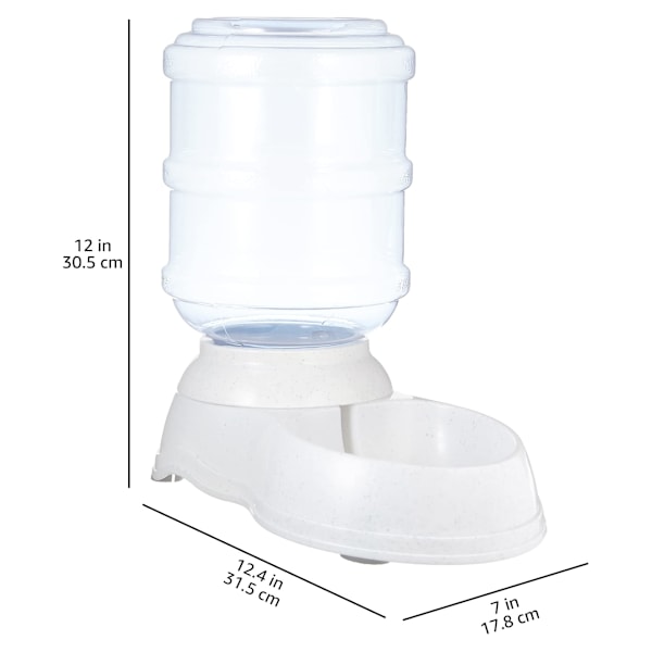 Vattenautomat för hund och katt, liten, 1 gallon, transparent