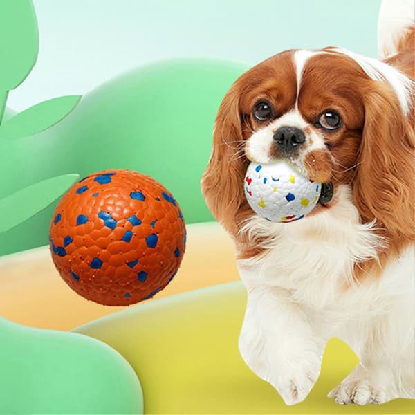 Hundeboldlegetøj Høj elastisk Bideresistent Angstdæmpende med Unikke 3D-udspring til Aggressive 2.5inch F