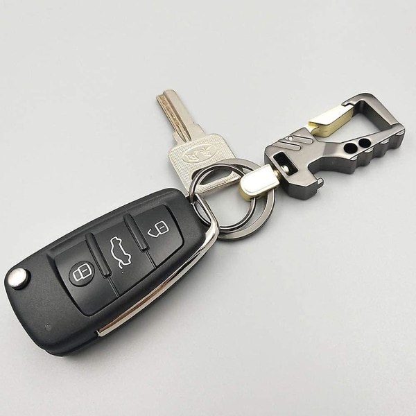 2 kpl avaimenperä, auton avaimenperä, metallinen avaimenperä Pullonavaaja avainnippu miehille