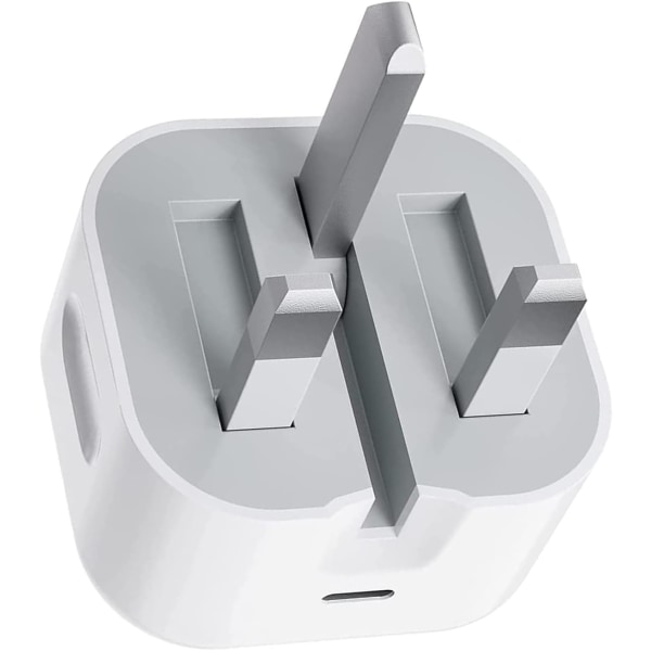 USB C-kontakt, 20W Typ C IPhone snabbladdare, vikbar stiftdesign UK Power för iPhone15/15 Plus/15 Pro/15 Pro Max/14/14 Pl