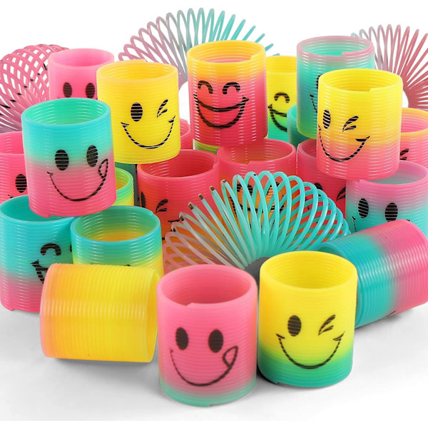 Forårsregnbue Magic Fidget Stress Spiral Mini Fjeder Bulk Legetøj Til Party Favor Karneval Præmie Fødselsdag Goodie Bag Fyldstoffer Til Børn Drenge Piger
