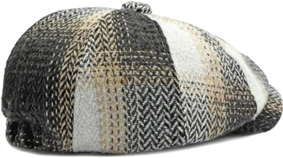Klassisk Newsboy Flat Cap Gatsby Ivy Cabbie Hat til mænd, sort