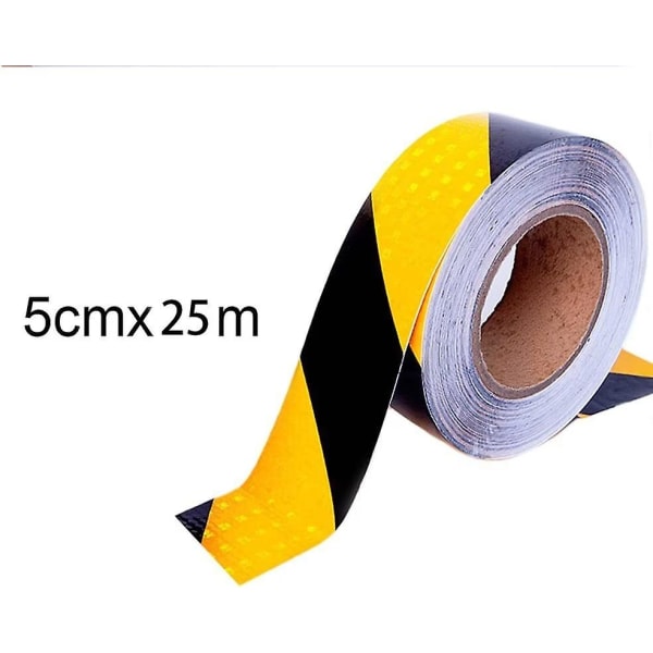 1 Piece Scotch Reflective Tape Yellow And Black Self-adhesive Reflective Tape Warning Tape Self-adhesive Tape Reflective Tape 5cm*25m