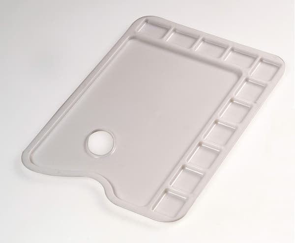 Stor rektangulär färgpalett i plast