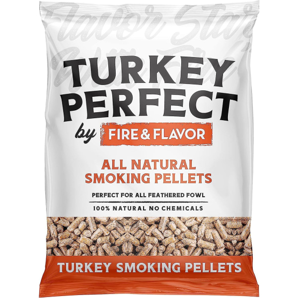 Tyrkiet perfekt alle naturlige rygerpiller - rygertilbehør - træpiller til ryger, grill og bagning - ahorn-, hickory- og kirsebærtræblanding - 20 Lb