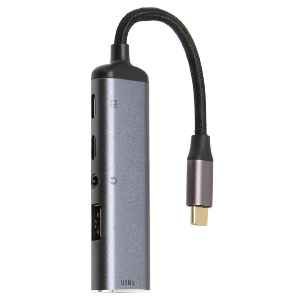 Typ C-hubb till Usb3.1 Usb2.0 Typ C2.0 3.5 Headset-port Pd100w Hd 5 i 1 Typ C-dockningsstation för hem och arbete